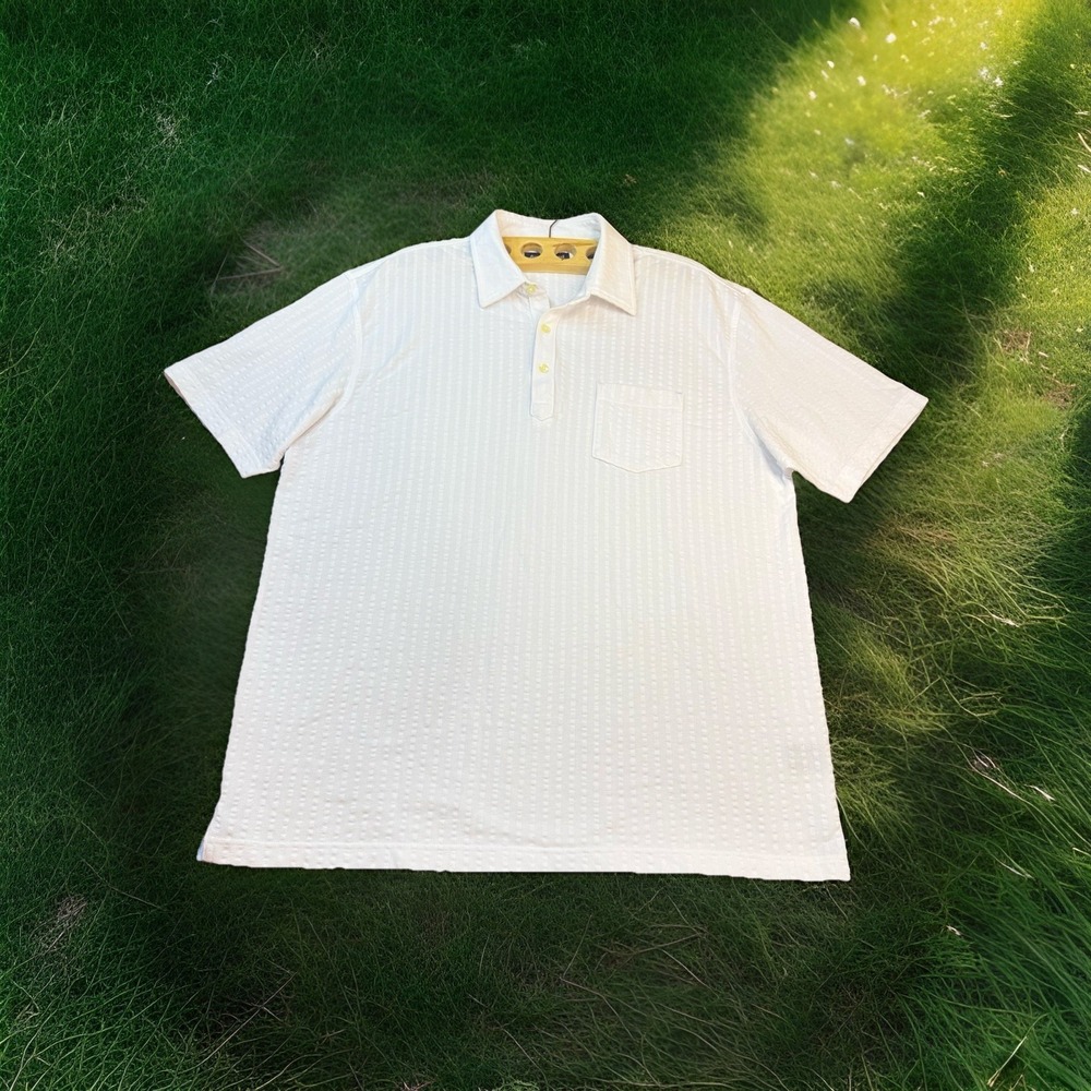 Men's Austin Reed London Short Sleeve Button Up Shirt White Size Large